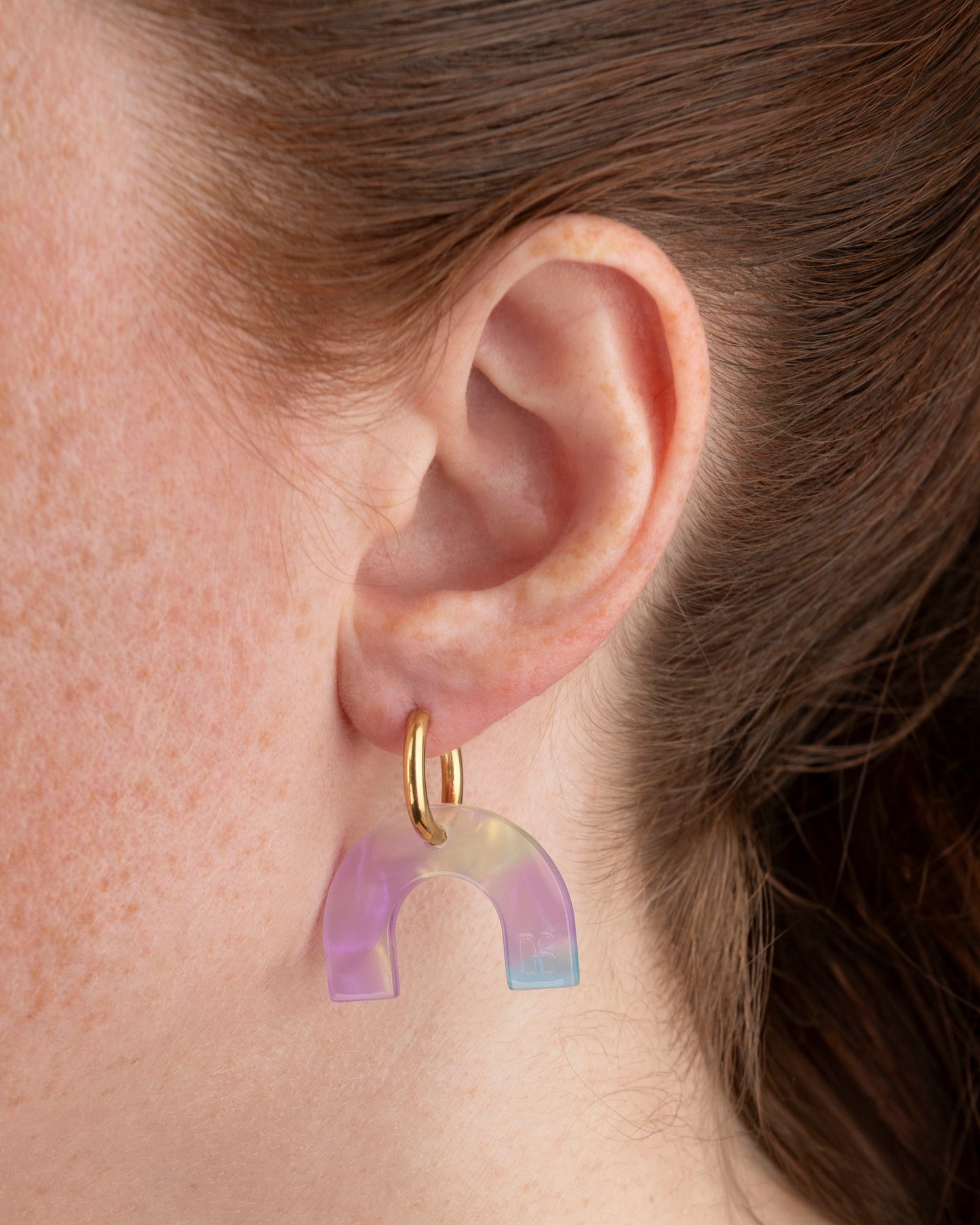 Boucles d'oreilles ARC EN CIEL - Sirène -