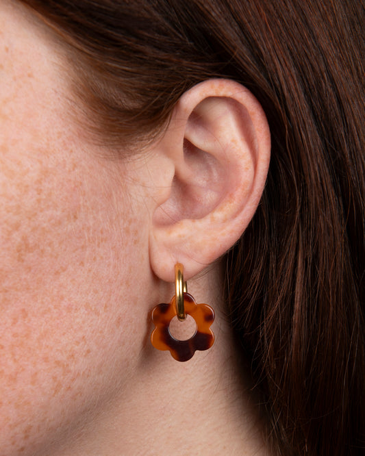 Boucles d'oreilles BABY FLEURETTE - Fauve -