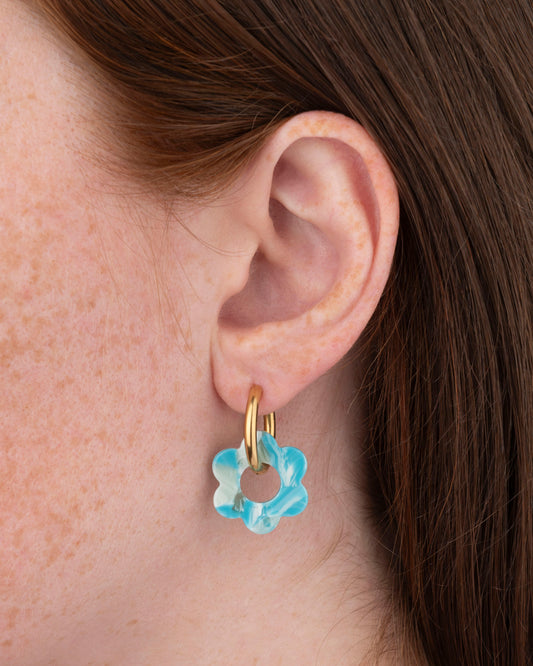 Boucles d'oreilles BABY FLEURETTE - Turquoise -