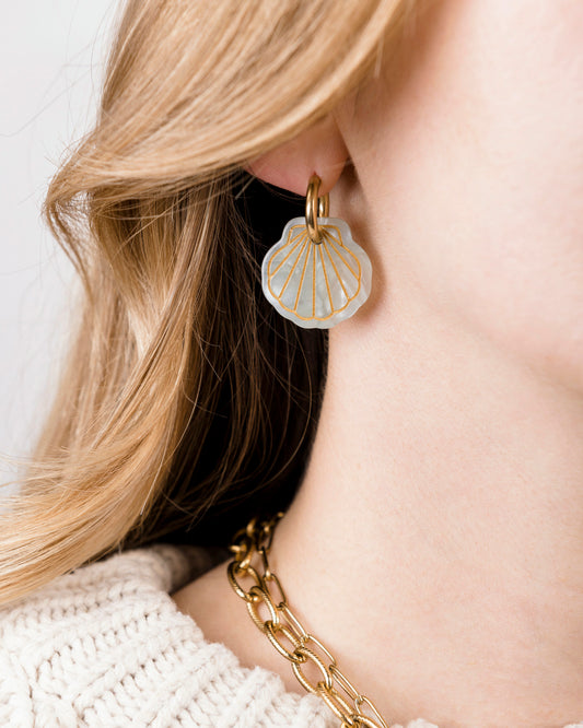 Boucles d'oreilles BABY MERMAID Doré - Turquoise -