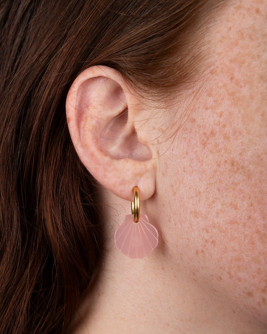 Boucles d'oreilles BABY MERMAID - Rose pâle -