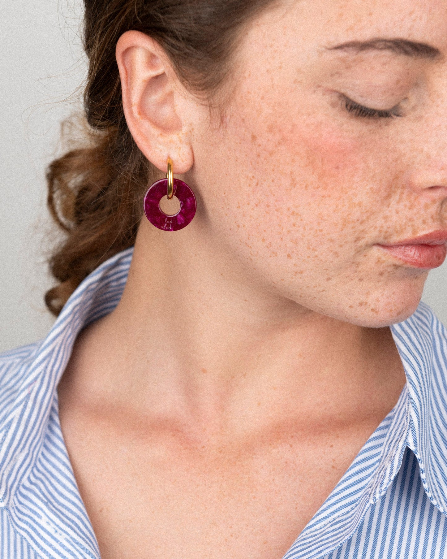 Boucles d'oreilles DONUTS - Cerise -