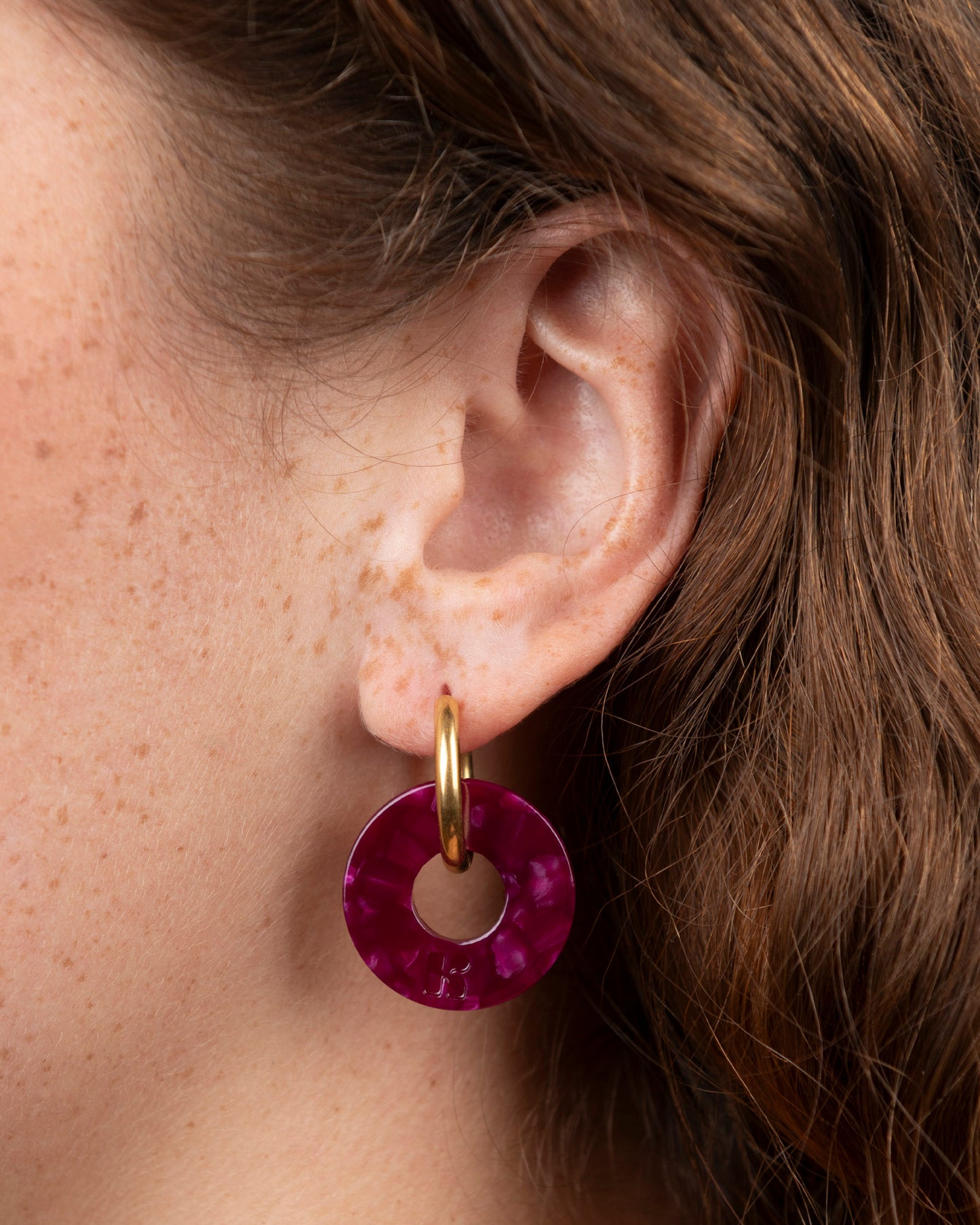 Boucles d'oreilles DONUTS - Cerise -