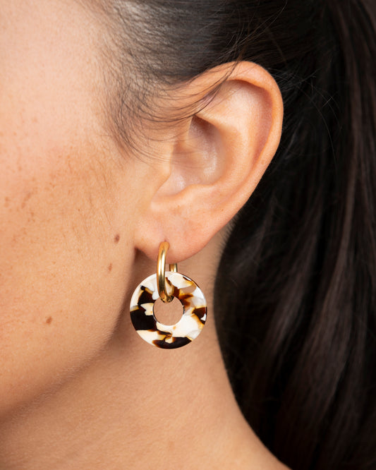 Boucles d'oreilles DONUTS - Latte -