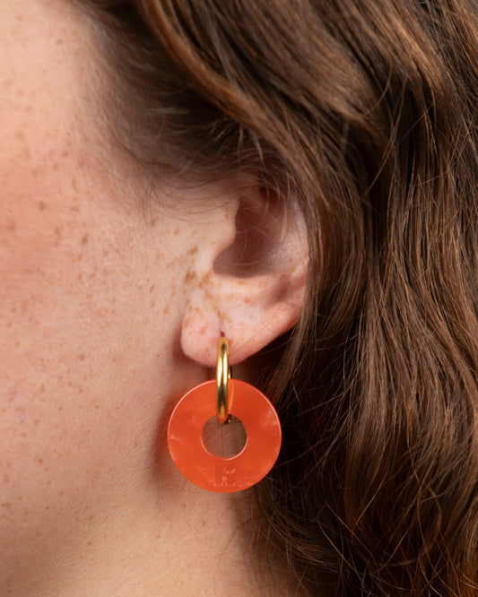 Boucles d'oreilles DONUTS - Orange -