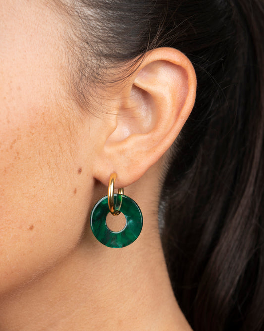 Boucles d'oreilles DONUTS - Vert -