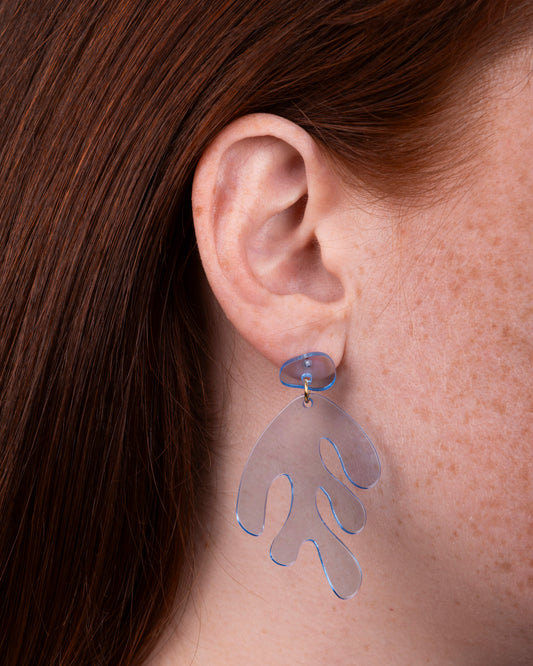Boucles d'oreilles ALGAE - Bleu -