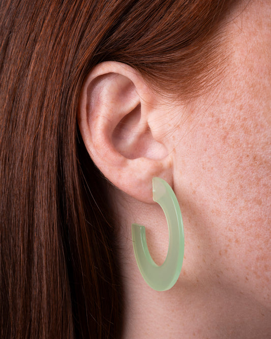 Boucles d'oreilles GINZA - Vert amande -