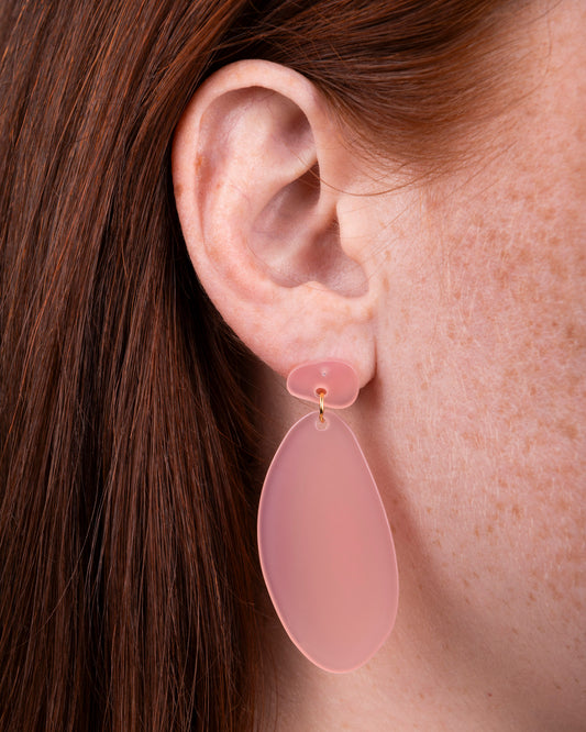 Boucles d'oreilles OVÉ - Rose pâle -