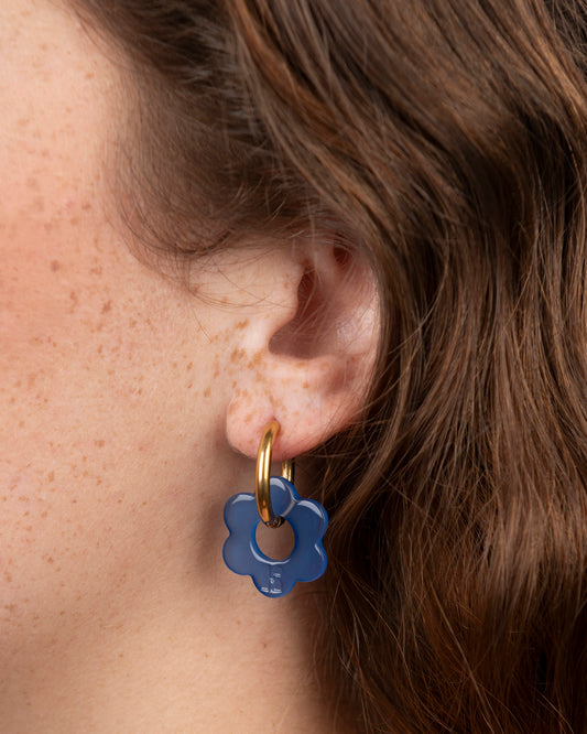 Boucles d'oreilles BABY FLEURETTE - Bleu -