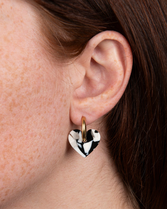 Boucles d'oreilles LOVA LOVA - Noir et Blanc -