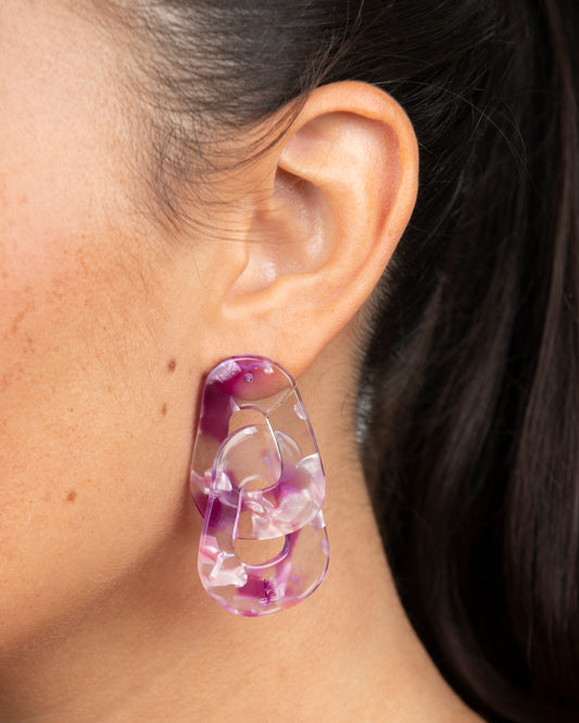 Boucles d'oreilles MAILLON - Pink -