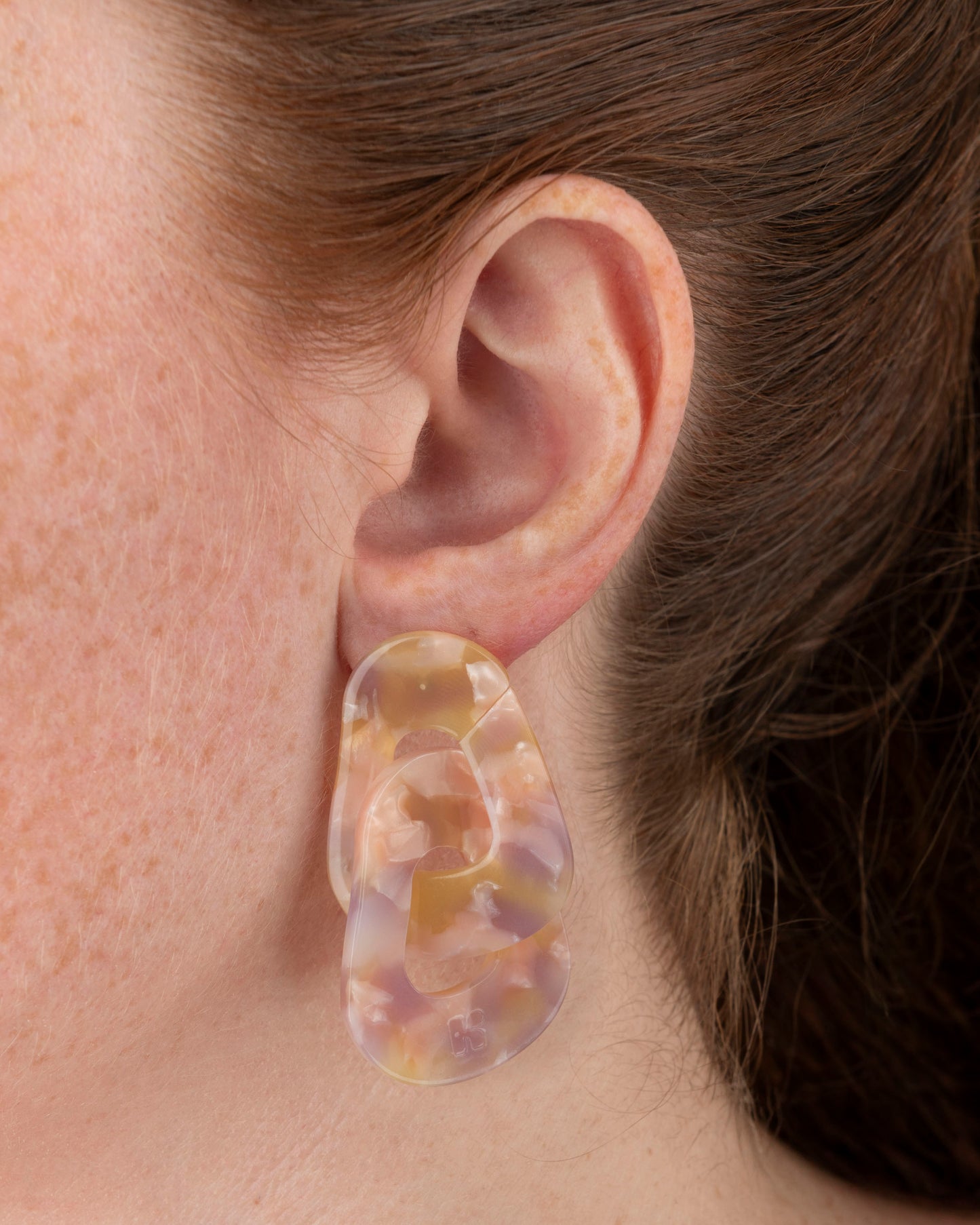 Boucles d'oreilles MAILLON - Rose Orangé -