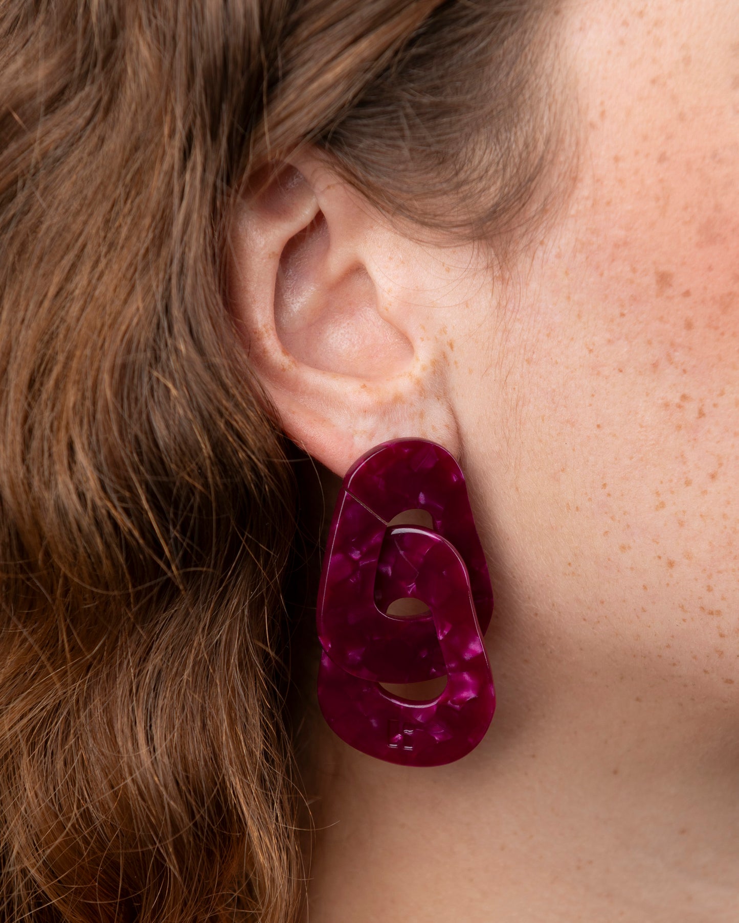 Boucles d'oreilles MAILLON - Cerise -