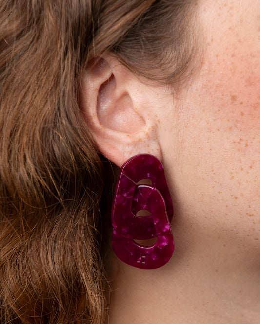 Boucles d'oreilles MAILLON - Cerise -