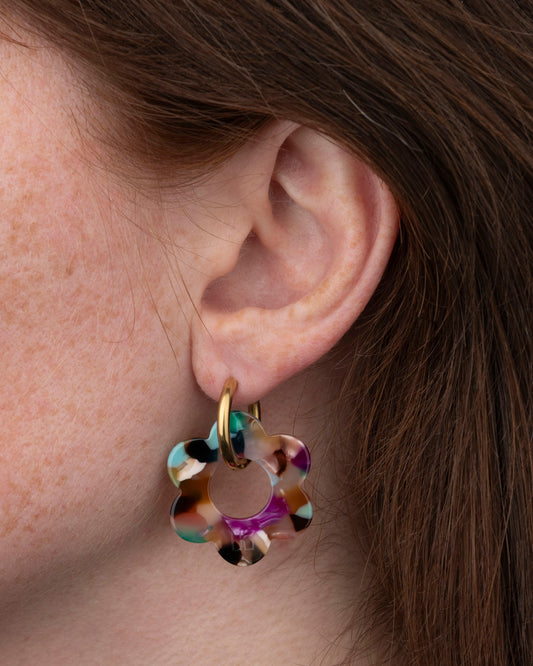 Boucles d'oreilles MAXI FLEURETTE - Confettis -