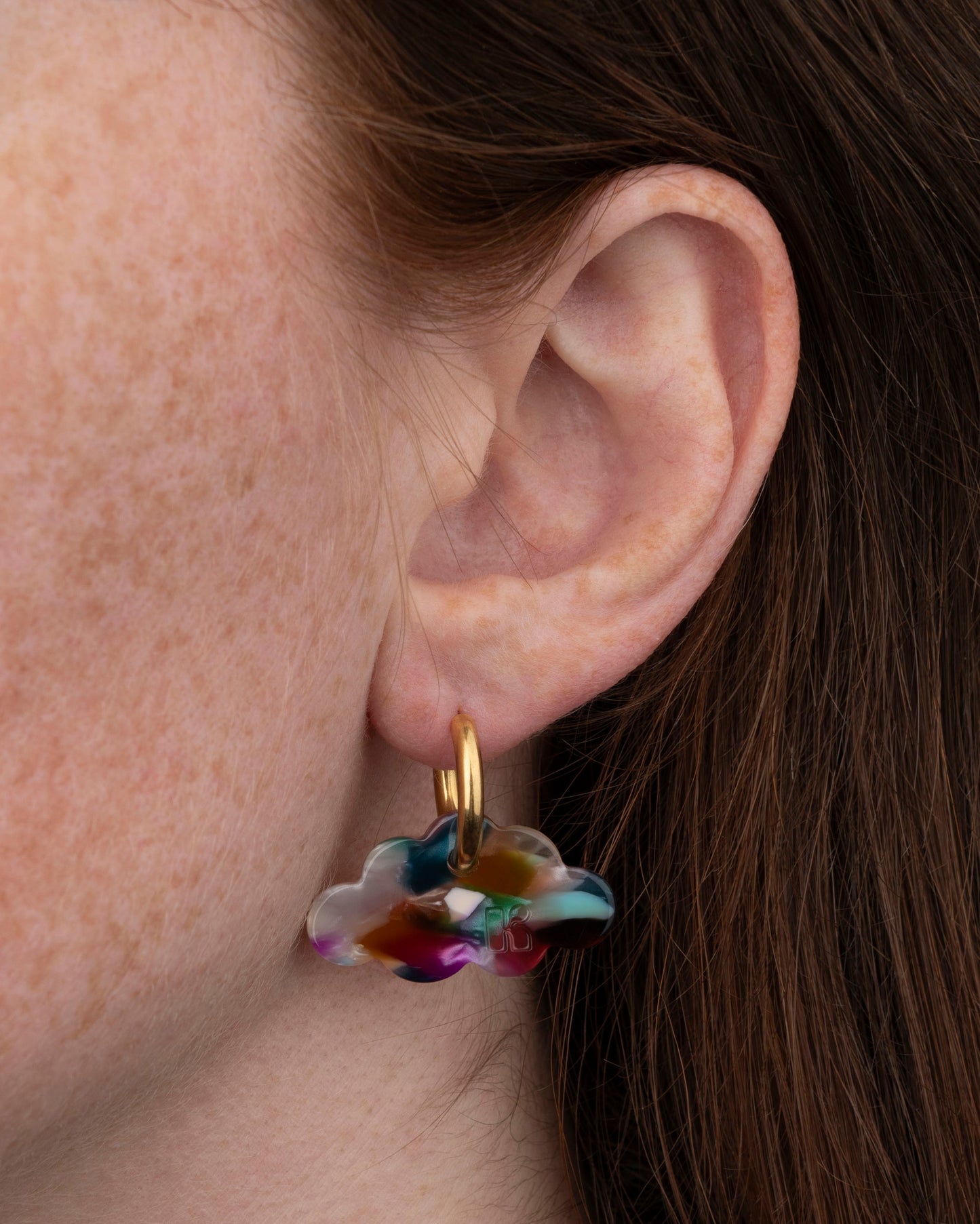 Boucles d'oreilles NUAGE - Confettis -