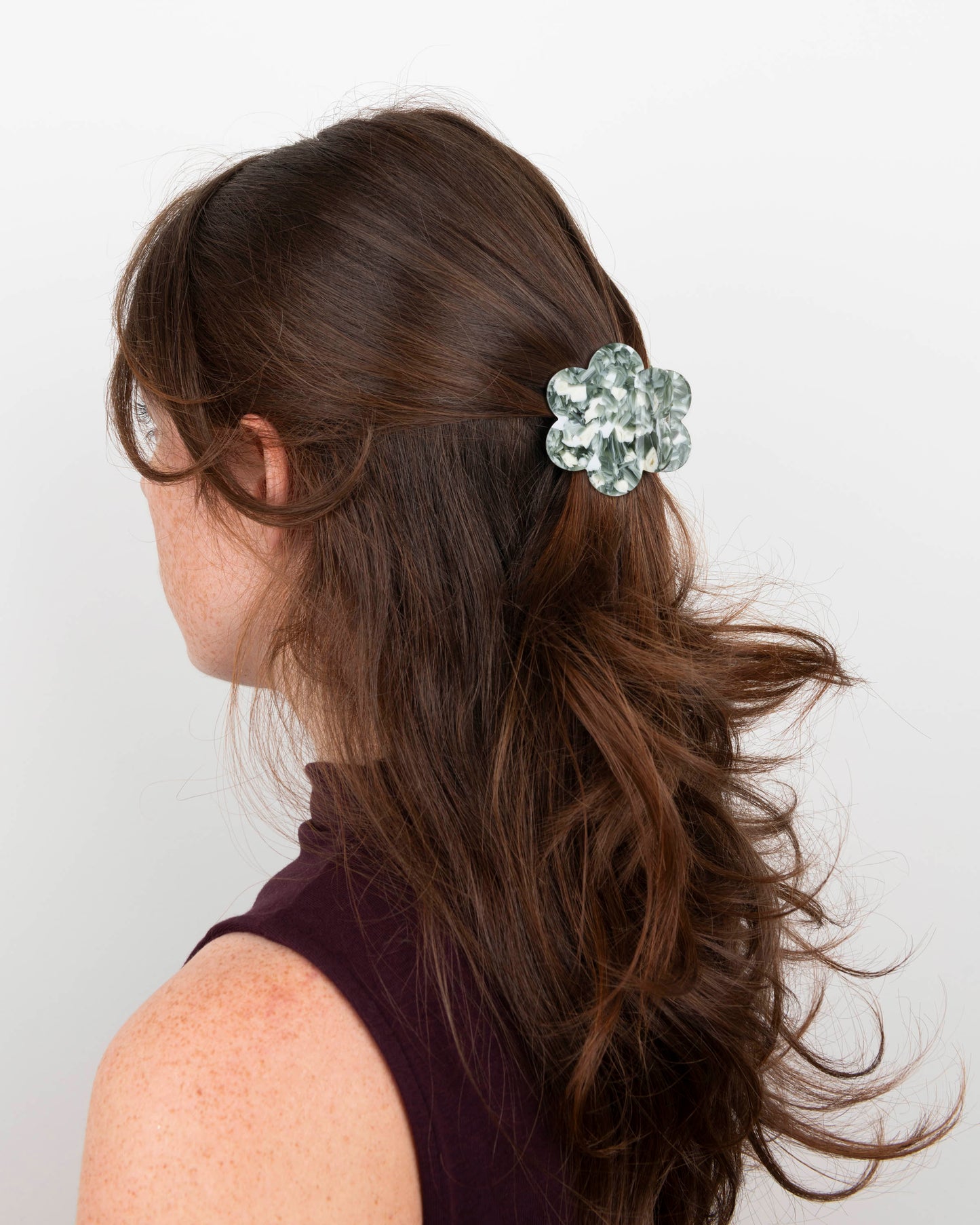 Pince à cheveux FLEURETTE - Marbre -