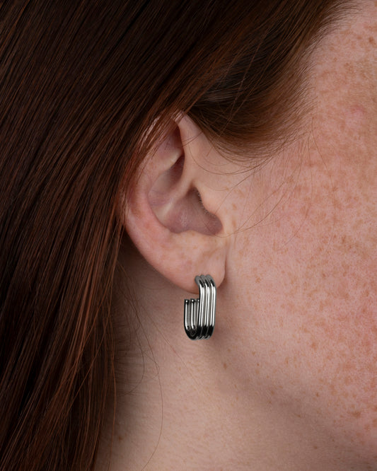 Boucles d'oreilles RAYON - Argenté -