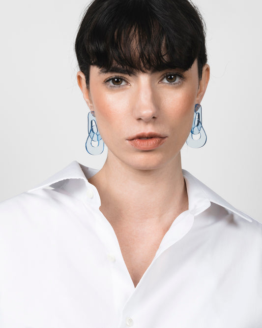 Boucles d'oreilles MAILLON - Bleu -