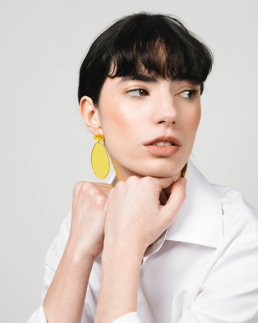 Boucles d'oreilles OVÉ - Jaune -
