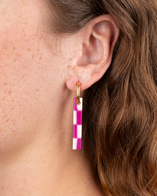 Boucles d'oreilles TSUKIJI - Carreaux -