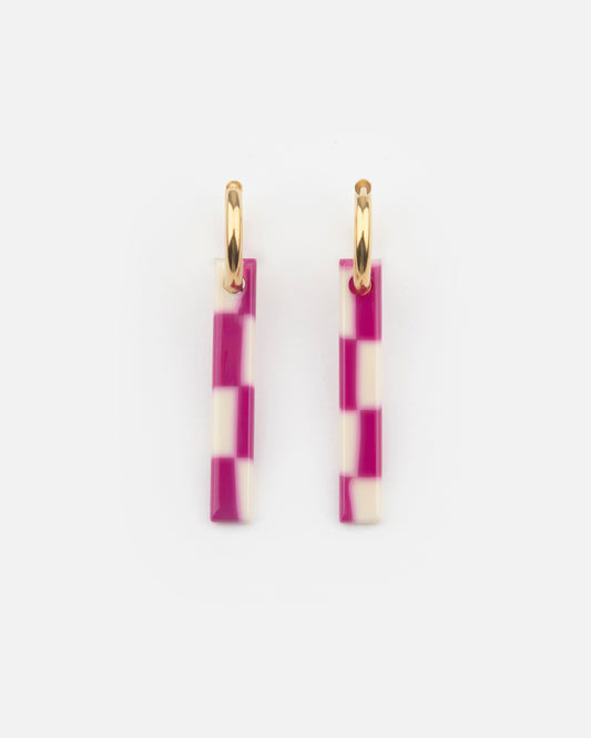 Boucles d'oreilles TSUKIJI - Carreaux -